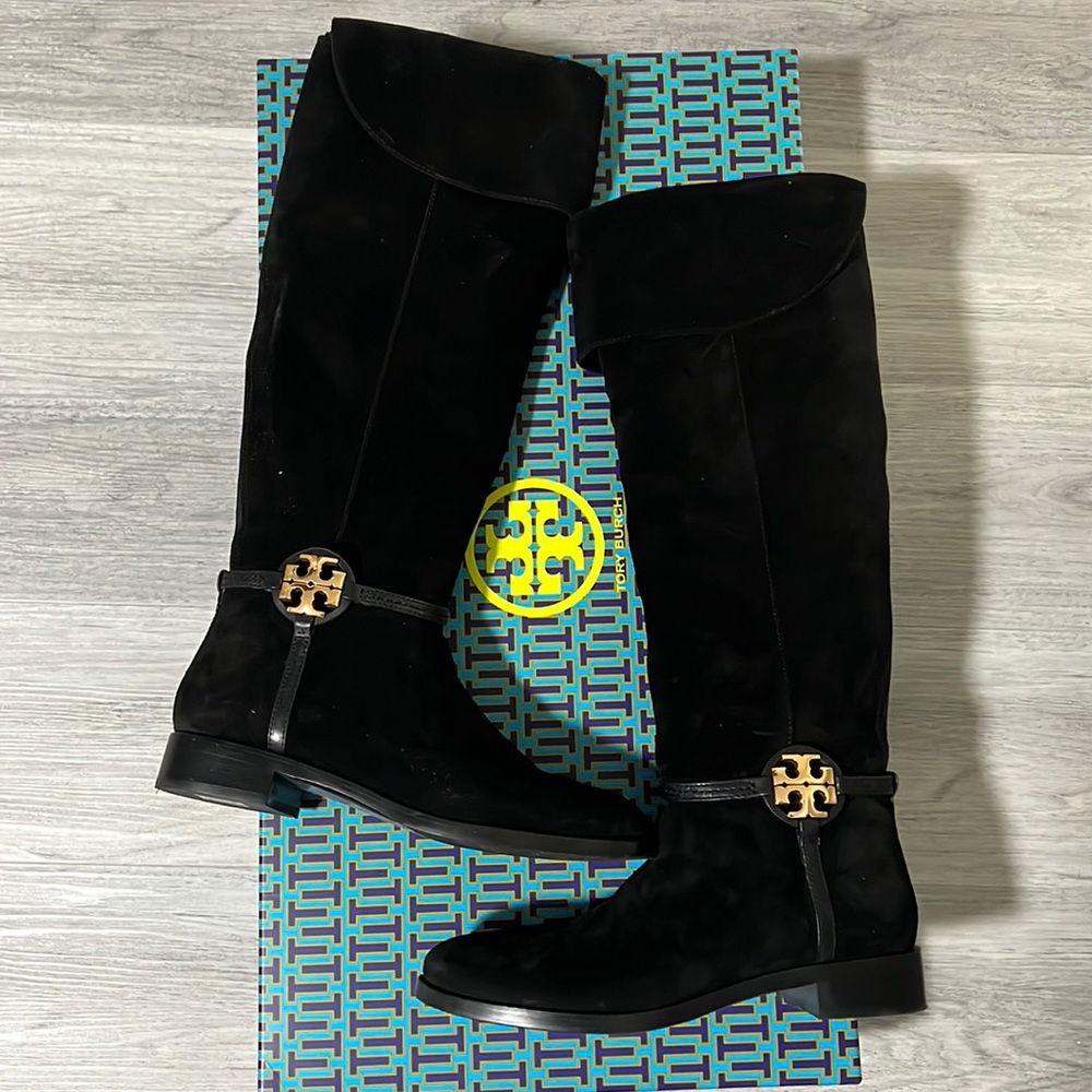 TORY BURCH Women's Miller Over-the-Knee Boots, Perfect Black, Size 11